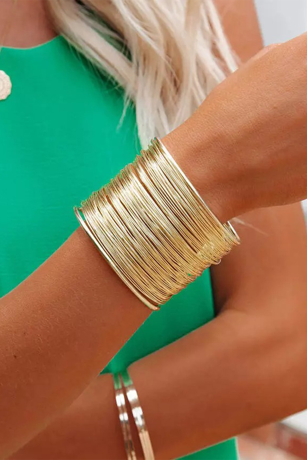 Gold Luxury Heavy Metal High Quality Open Wire Bracelet - loveforevers