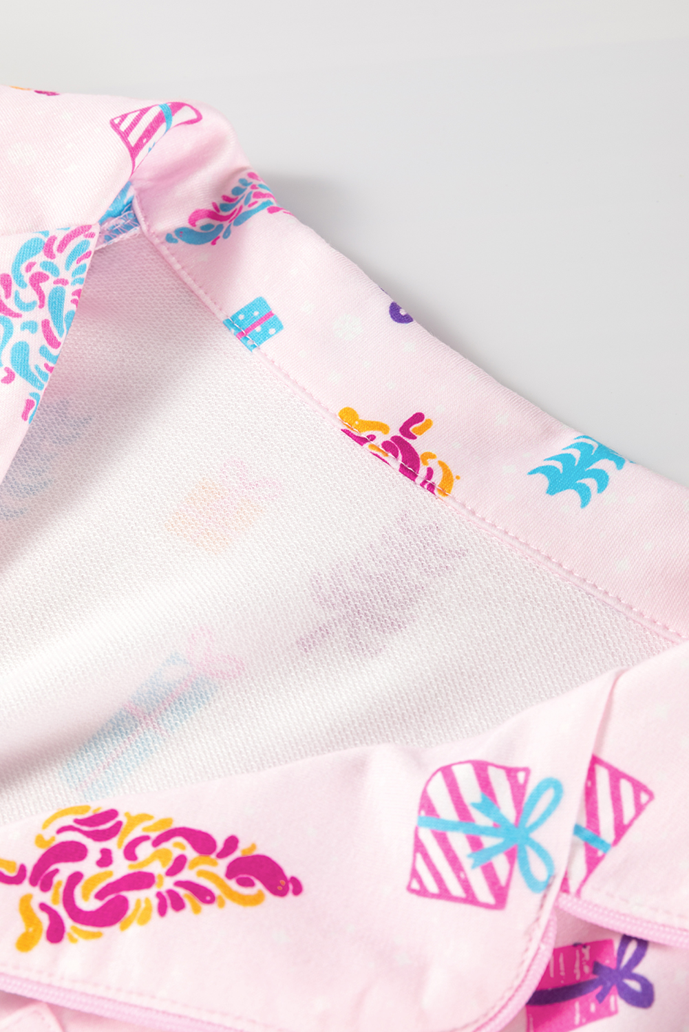 Pink Christmas Twinkle Tree Print Shirt Sleep Dress - loveforevers