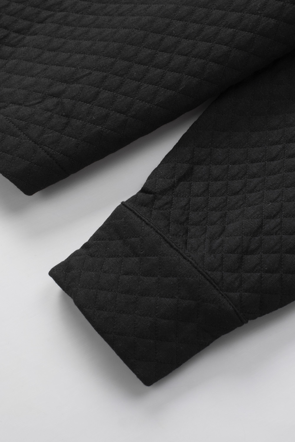 Gray Retro Quilted Flap Pocket Button Shacket - loveforevers