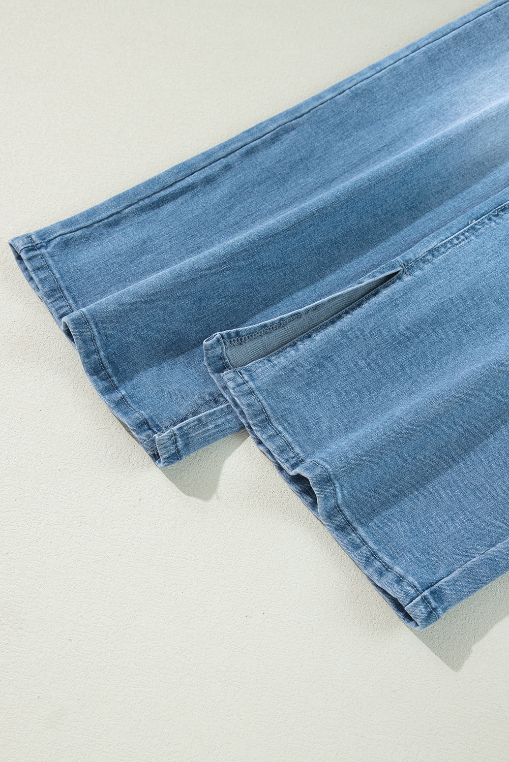 Myosotis High Rise Shift Slit Leg Straight Jeans - loveforevers