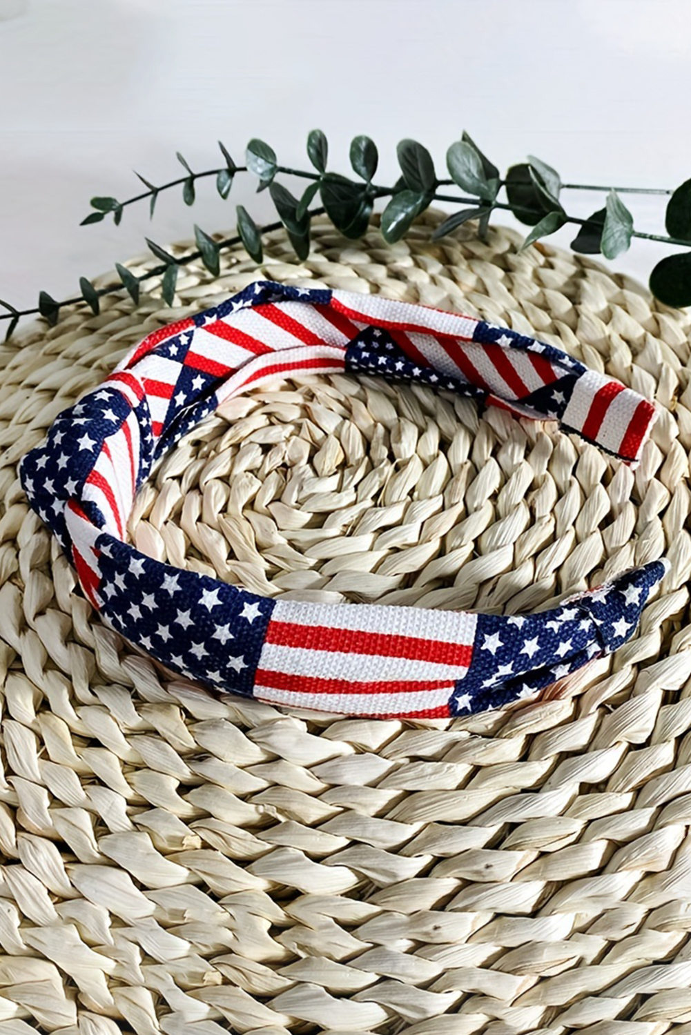 Navy Blue Flag Day Knotted Headband - loveforevers
