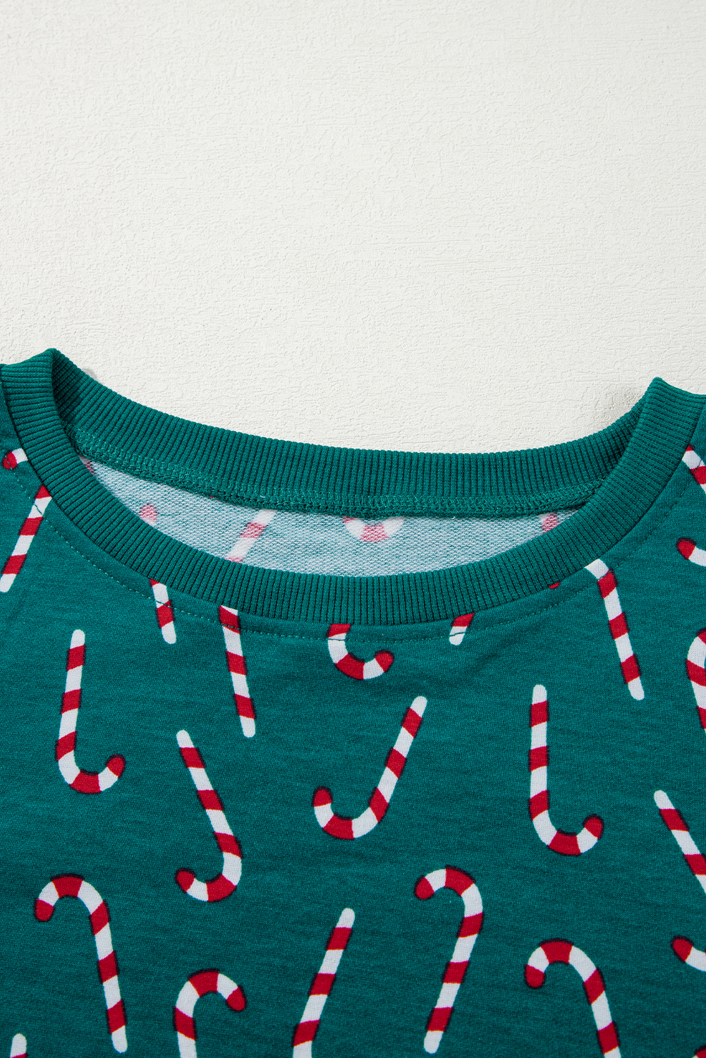 Green Christmas Candy Cane Printed Top and Pants Lounge Set - loveforevers