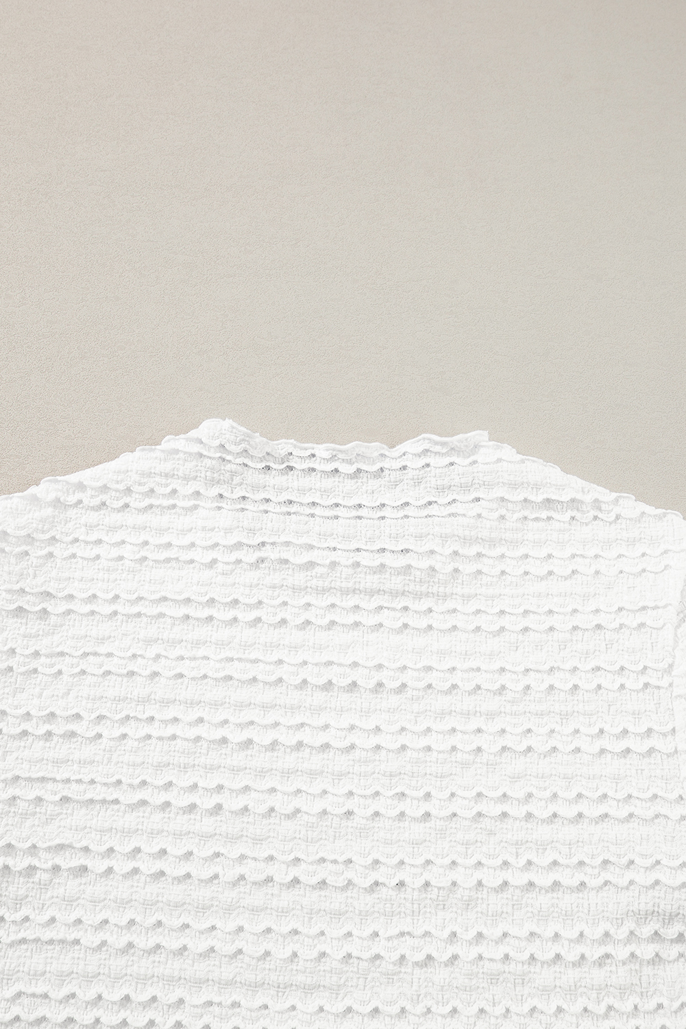 White Knit Jacquard Slim Fit Top - loveforevers
