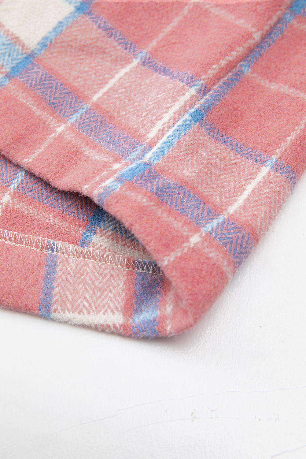 Pink Plaid Flap Pocket Button Up Shacket - loveforevers