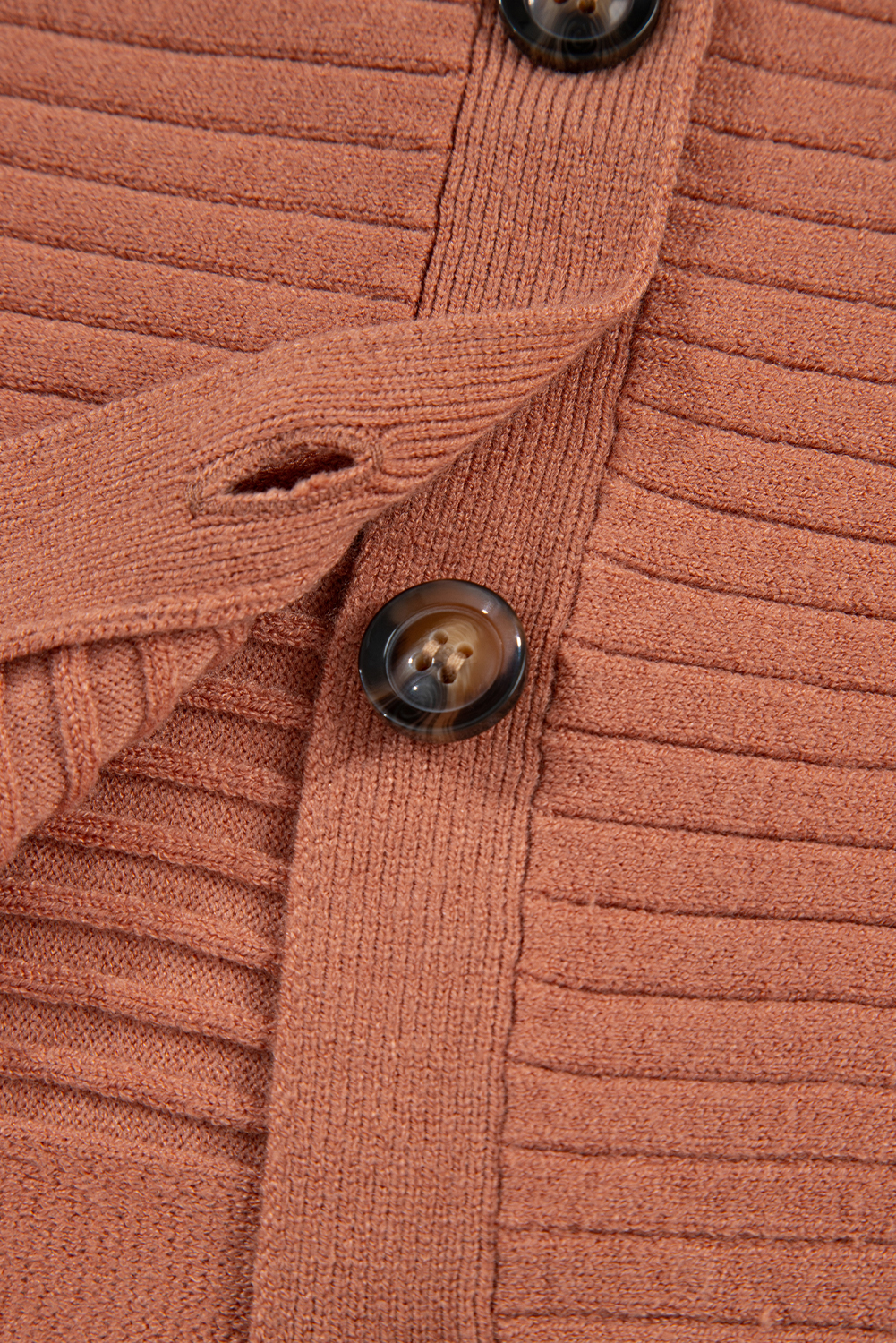 Apricot Pink Wide Rib Knit Button Front Dolman Sleeve Sweater Cardigan - loveforevers