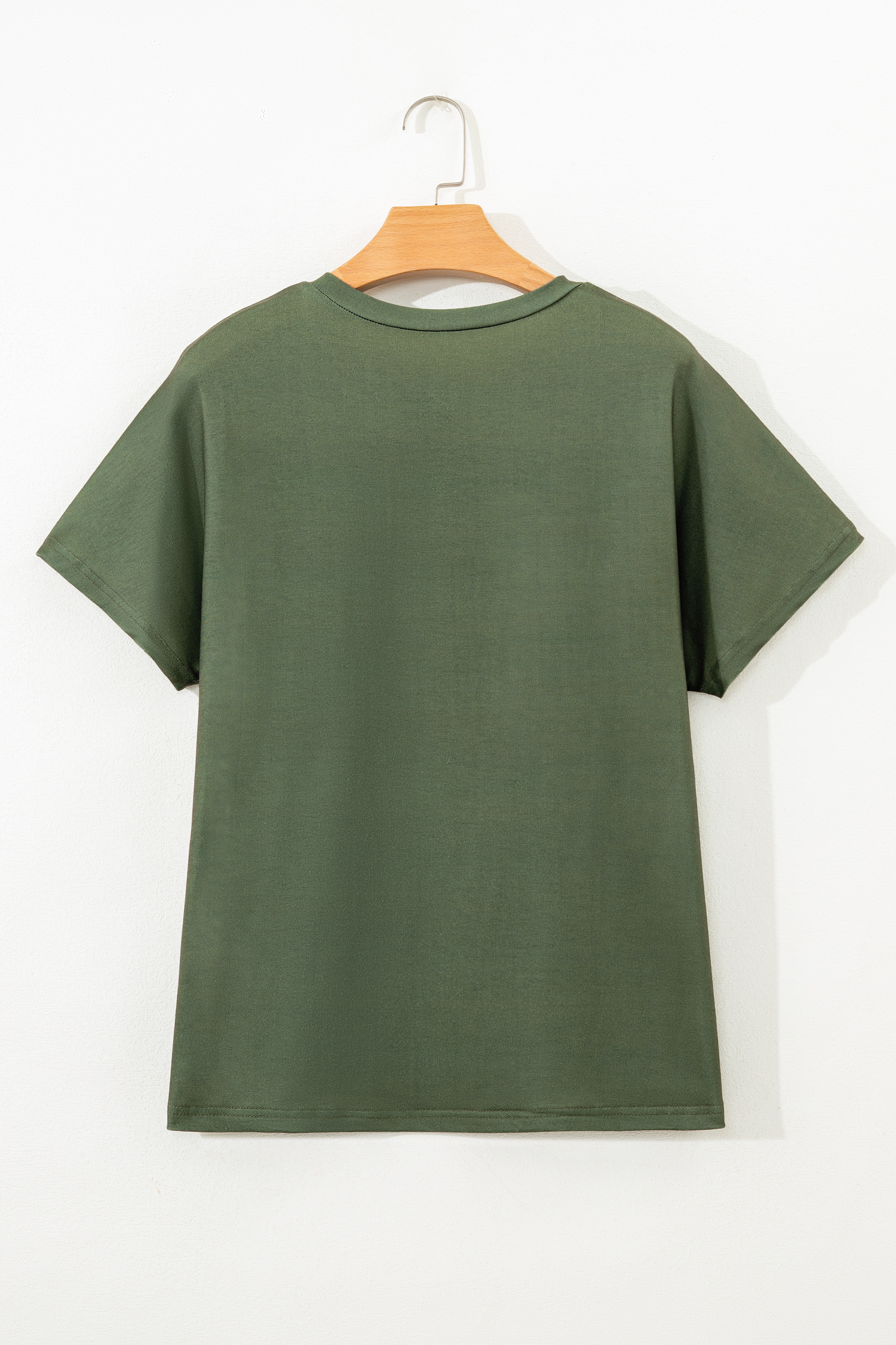 Four Leaf Clover Striped Half Buttons Crew Neck T-Shirt - loveforevers