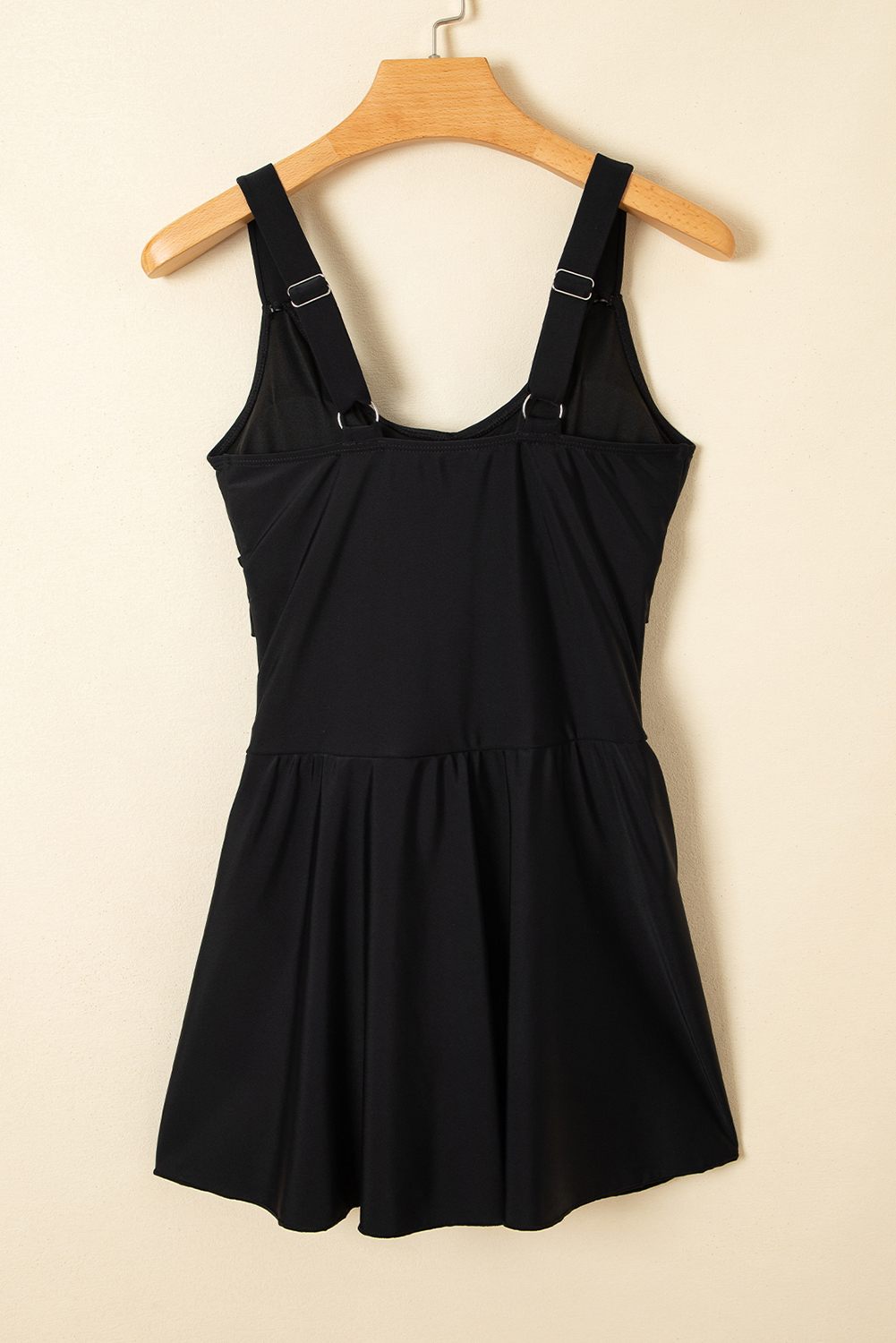 Sea Green Adjustable Straps Cutout Ruched Knot Slit One Piece Swim Dress - loveforevers