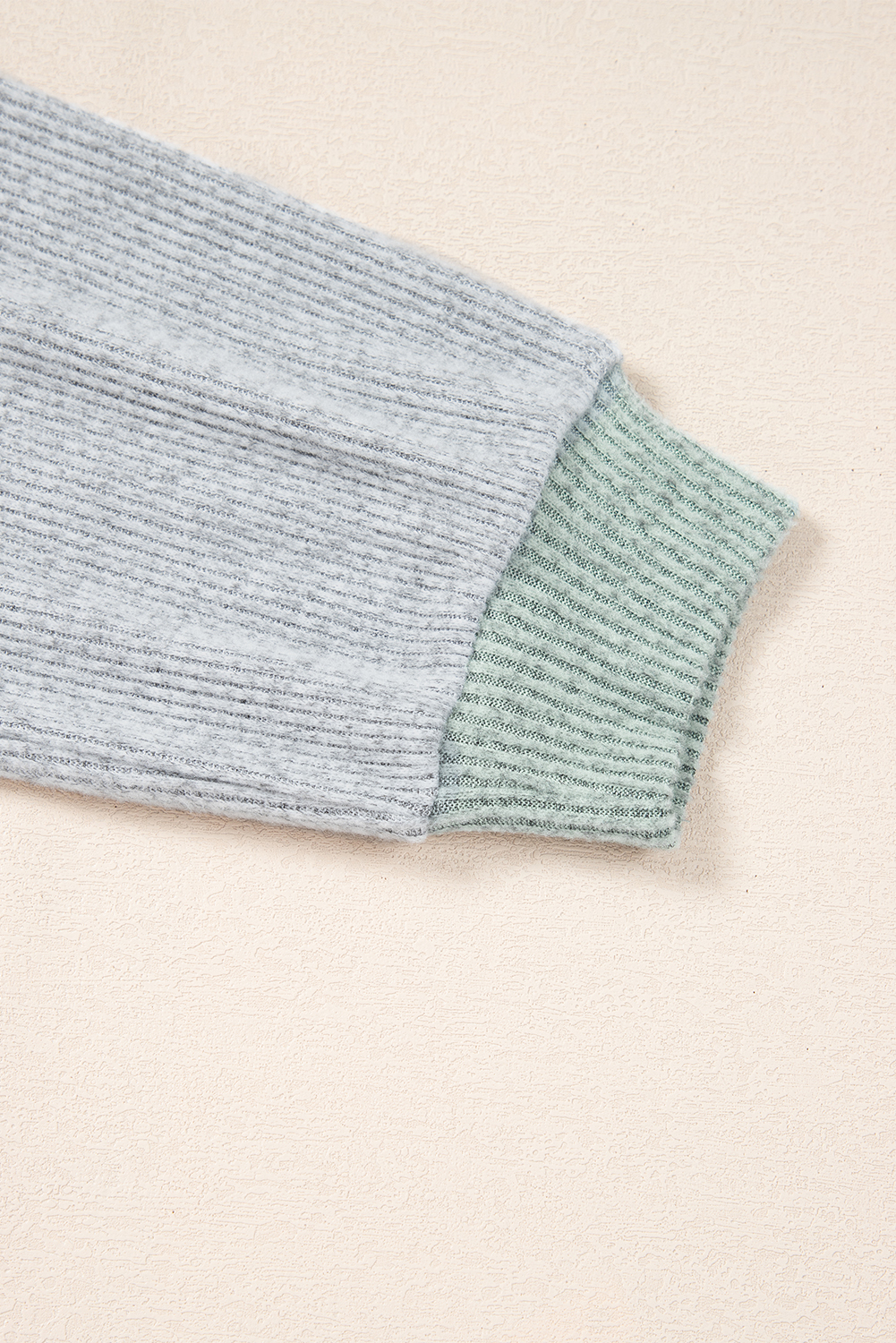 Contrast Ribbed Loose Fit Long Sleeve Top - loveforevers