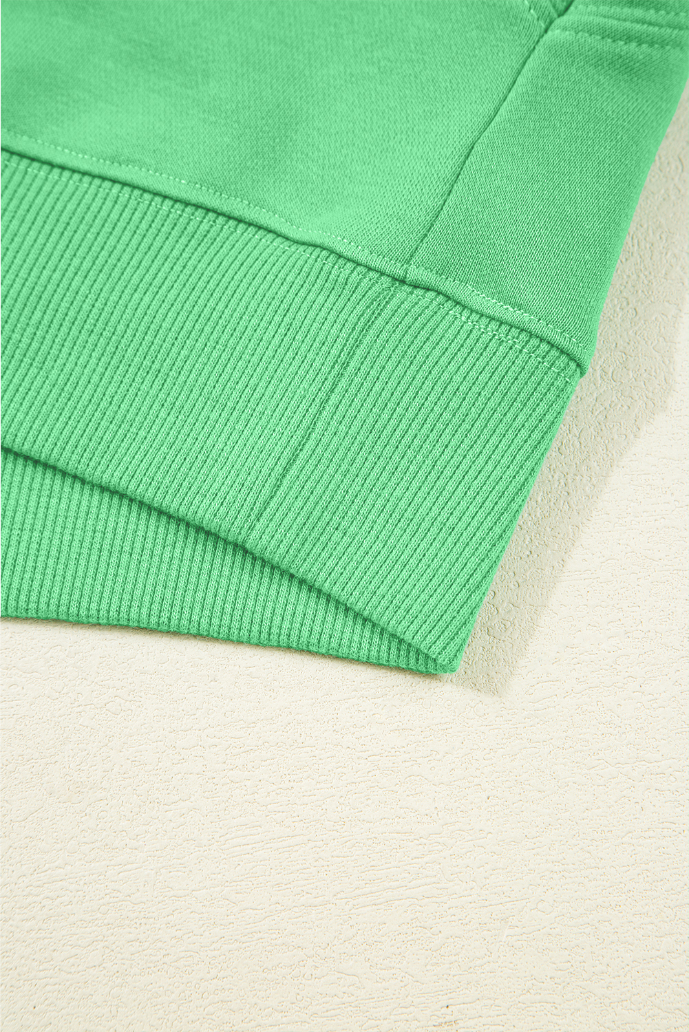 Bright Green Drop Shoulder Puff Sleeve Crop Pullover Drawstring Wide Leg Pants Set - loveforevers