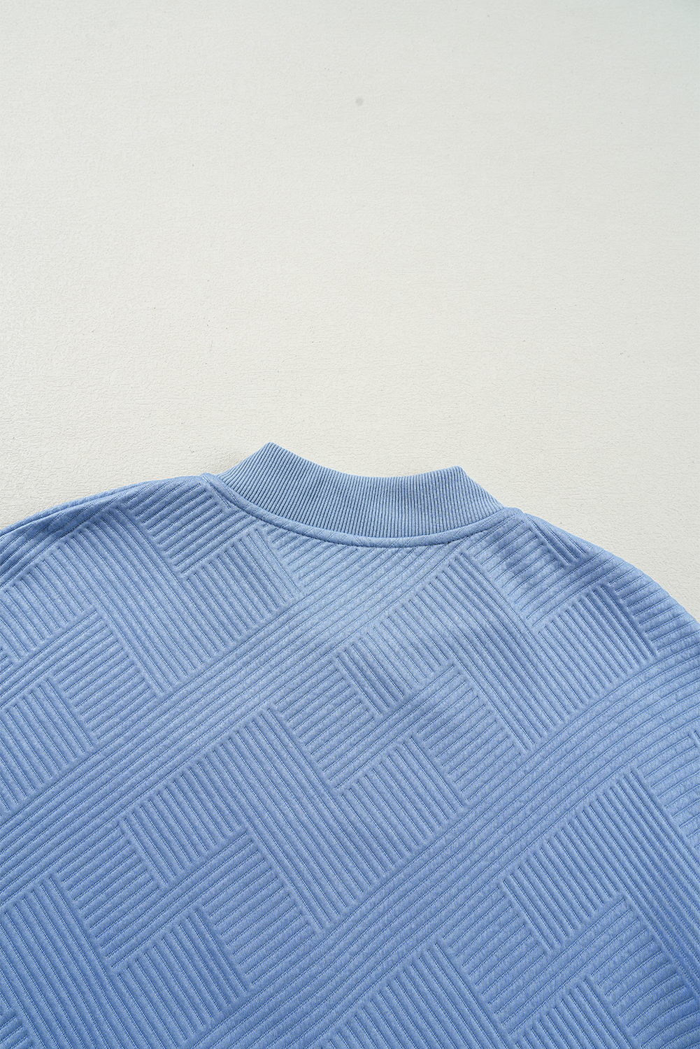 Myosotis Solid Textured Stand Neck Zipper Bomber Jacket - loveforevers