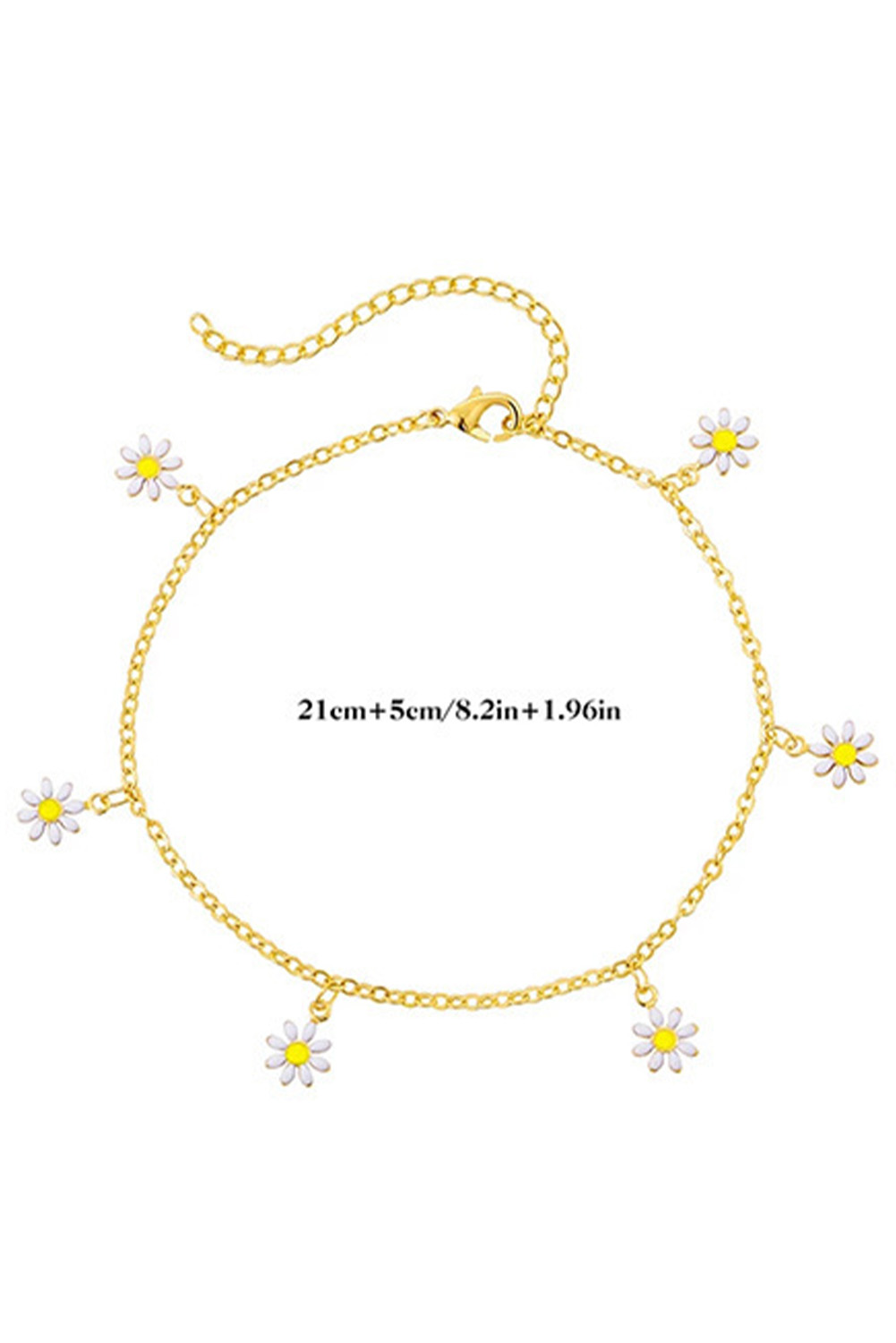 Gold Daisy & Pearl Chain Anklet - loveforevers