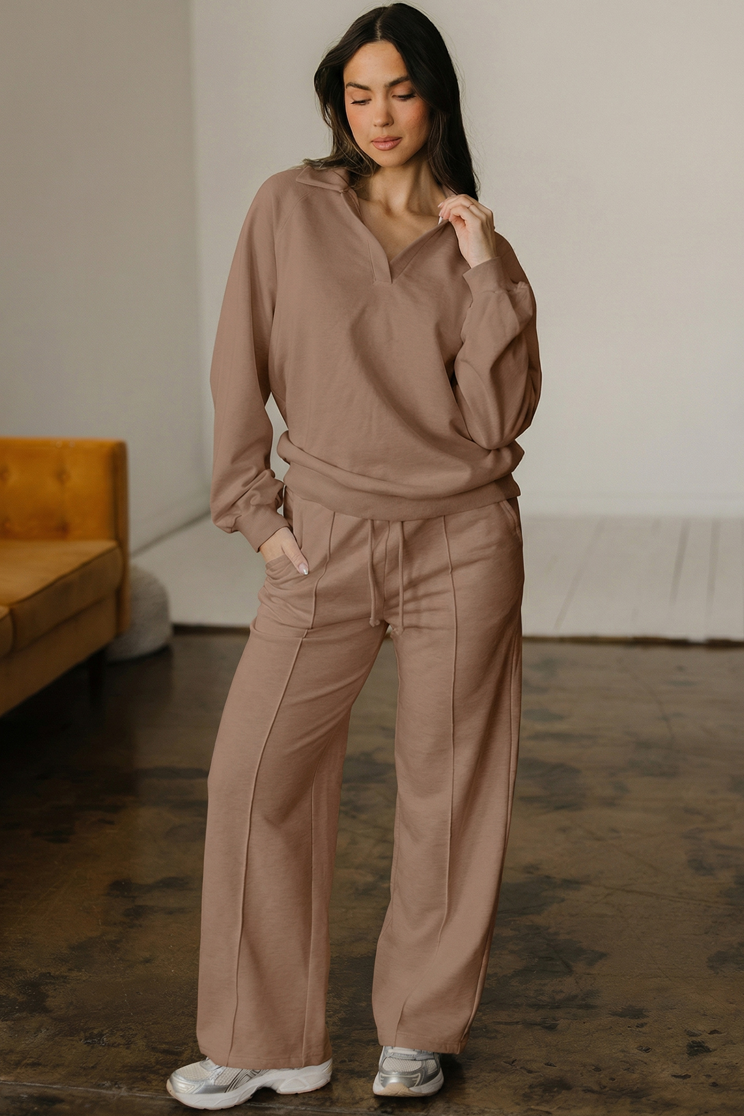Light Grey Polo Tee Casual Pant Set - loveforevers