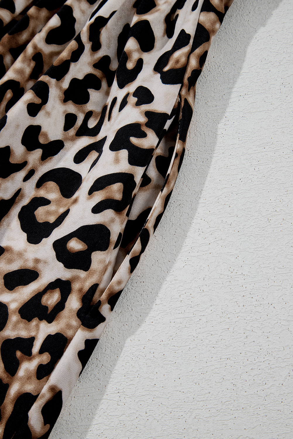 Brown Leopard Print Bubble Sleeve Square Neck Maxi Dress - loveforevers