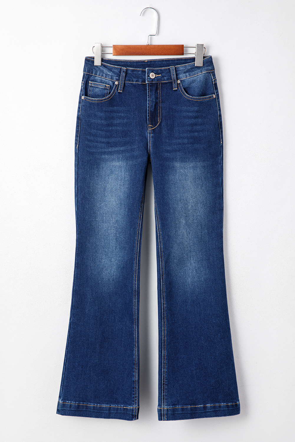 Sail Blue Western Stitch Patched Pocket Bootcut Jeans - loveforevers