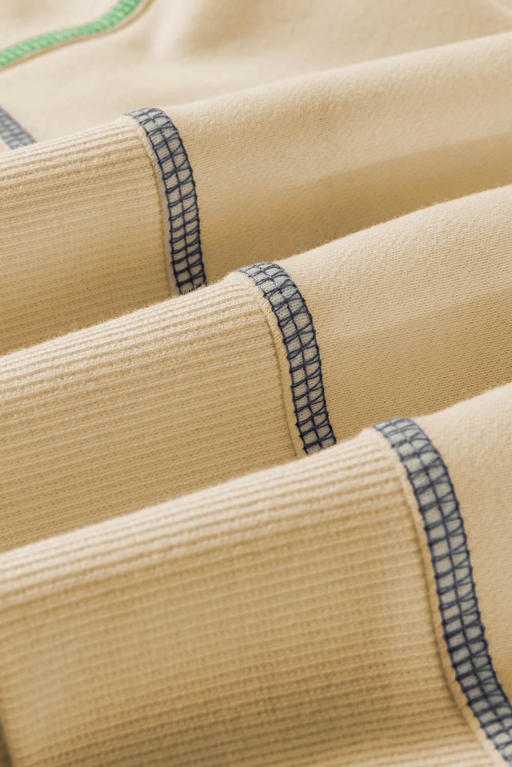 Contrast Stitching Split Baggy Sweatshirt - loveforevers