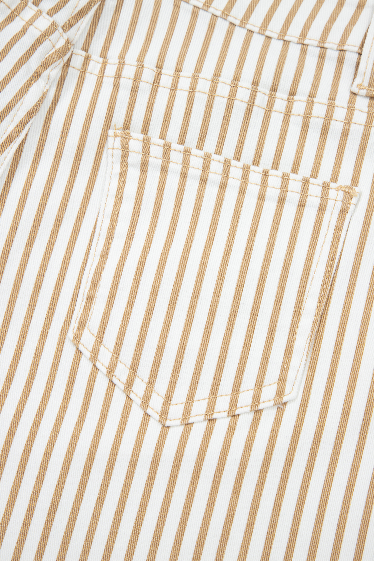Khaki Stripe Casual Barrel Jeans - loveforevers