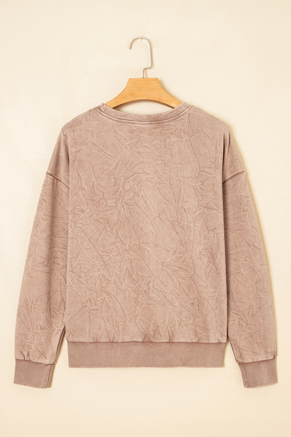DUNE saved by grace Letter Embroidery Mineral Wash Loose Sweatshirt - loveforevers
