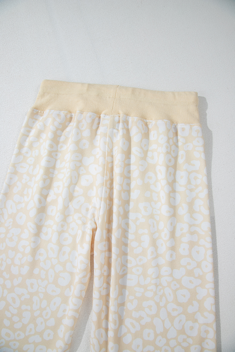 White Cheetah Print Two Piece Loose Fit Cozy Loungewear - loveforevers