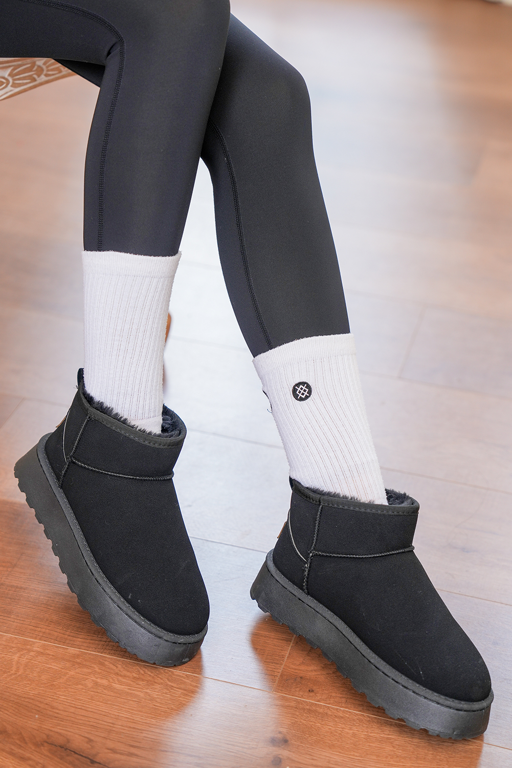 Chestnut Faux Fur Lined Suede Ankle Snow Boots - loveforevers