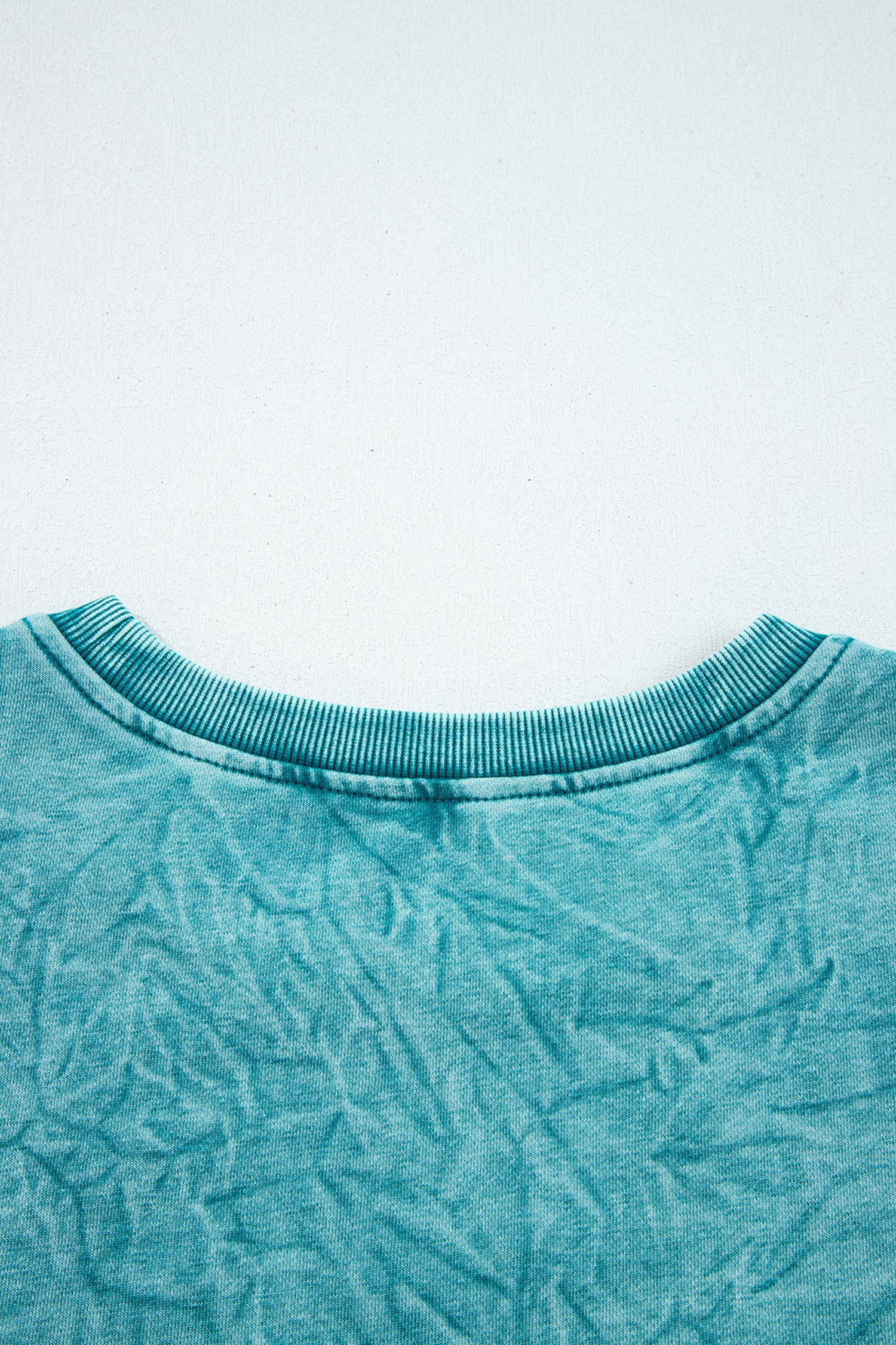 DUNE saved by grace Letter Embroidery Mineral Wash Loose Sweatshirt - loveforevers