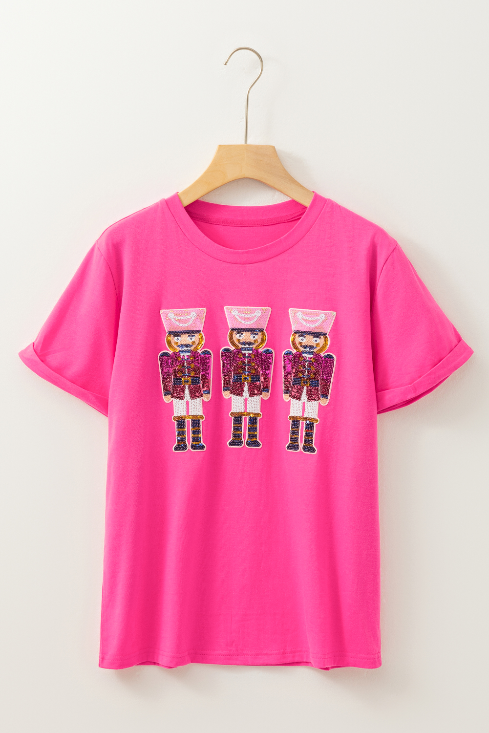 Rose Red Nutcracker Graphic Christmas Holiday T Shirt - loveforevers