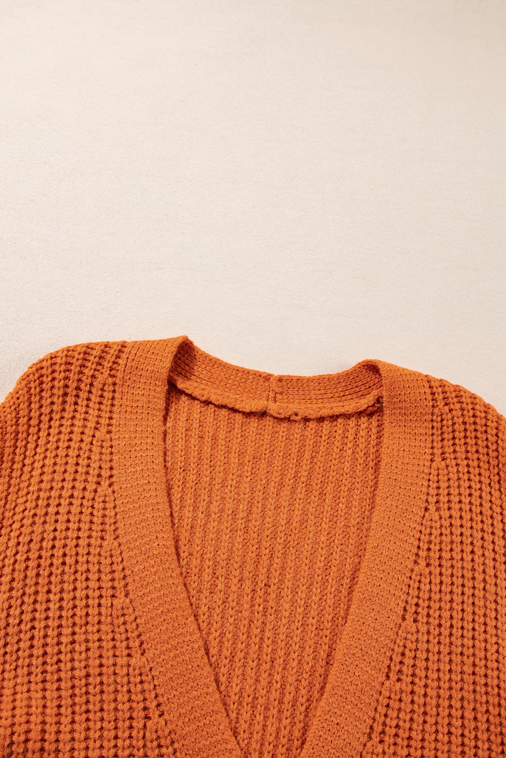 Gold Flame Button Front V Neck Chunky Cardigan Sweater - loveforevers