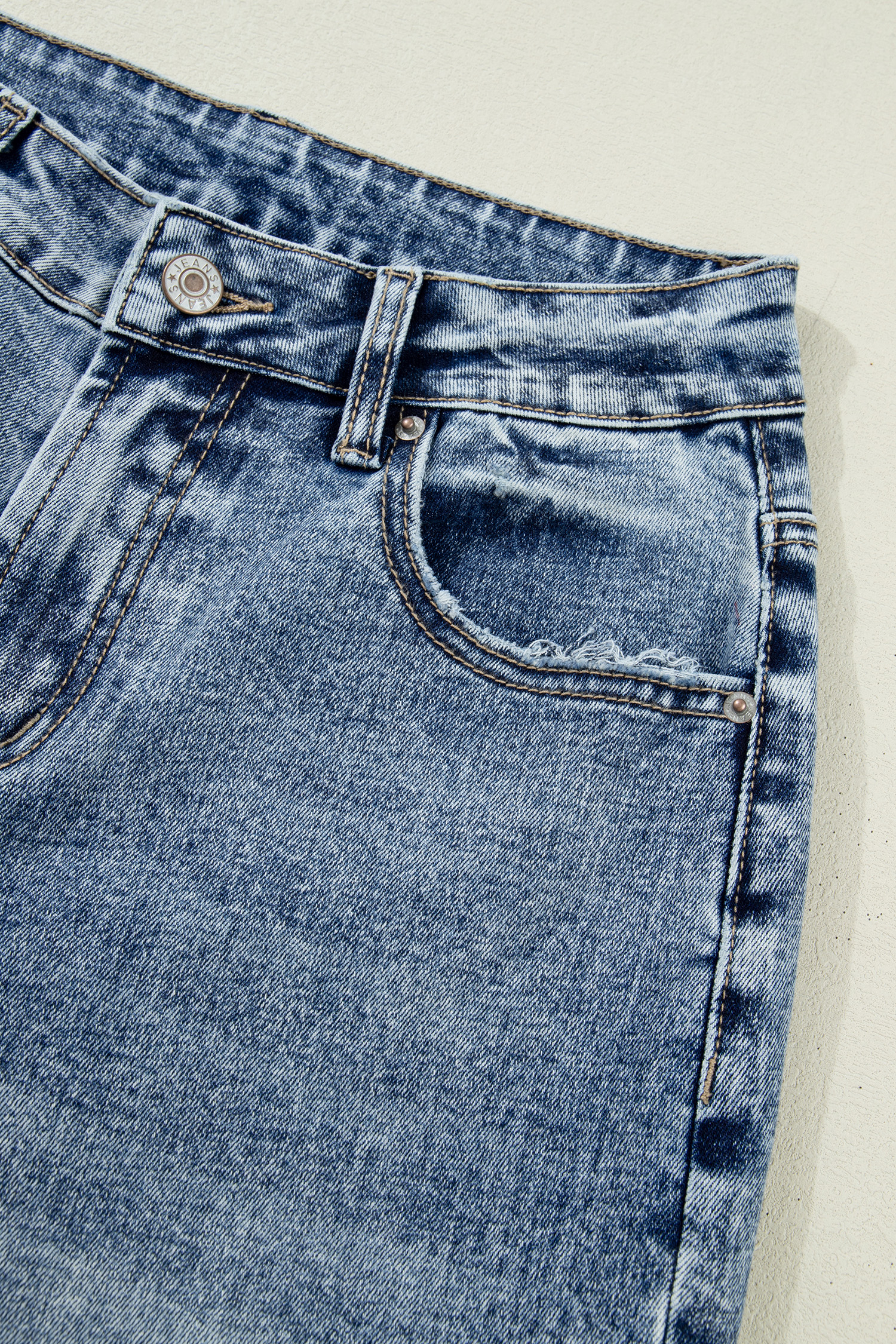 Ashleigh Blue Cuffed Straight Loose Jeans - loveforevers