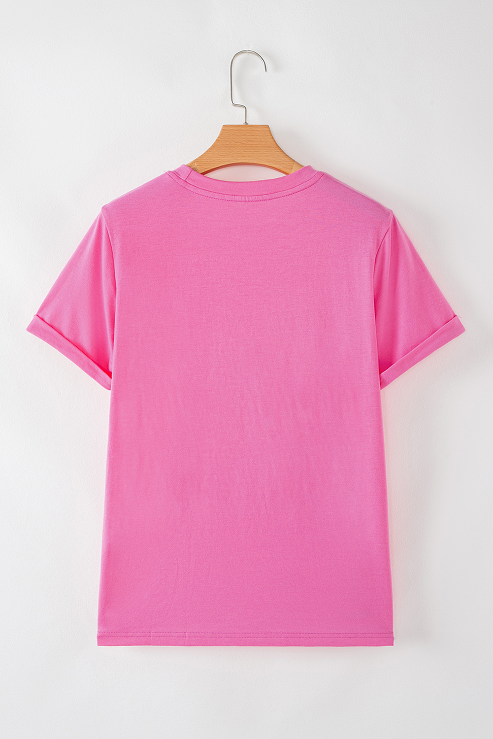 Sachet Pink Checkered Heart Pattern mama Bow Graphic Tee - loveforevers