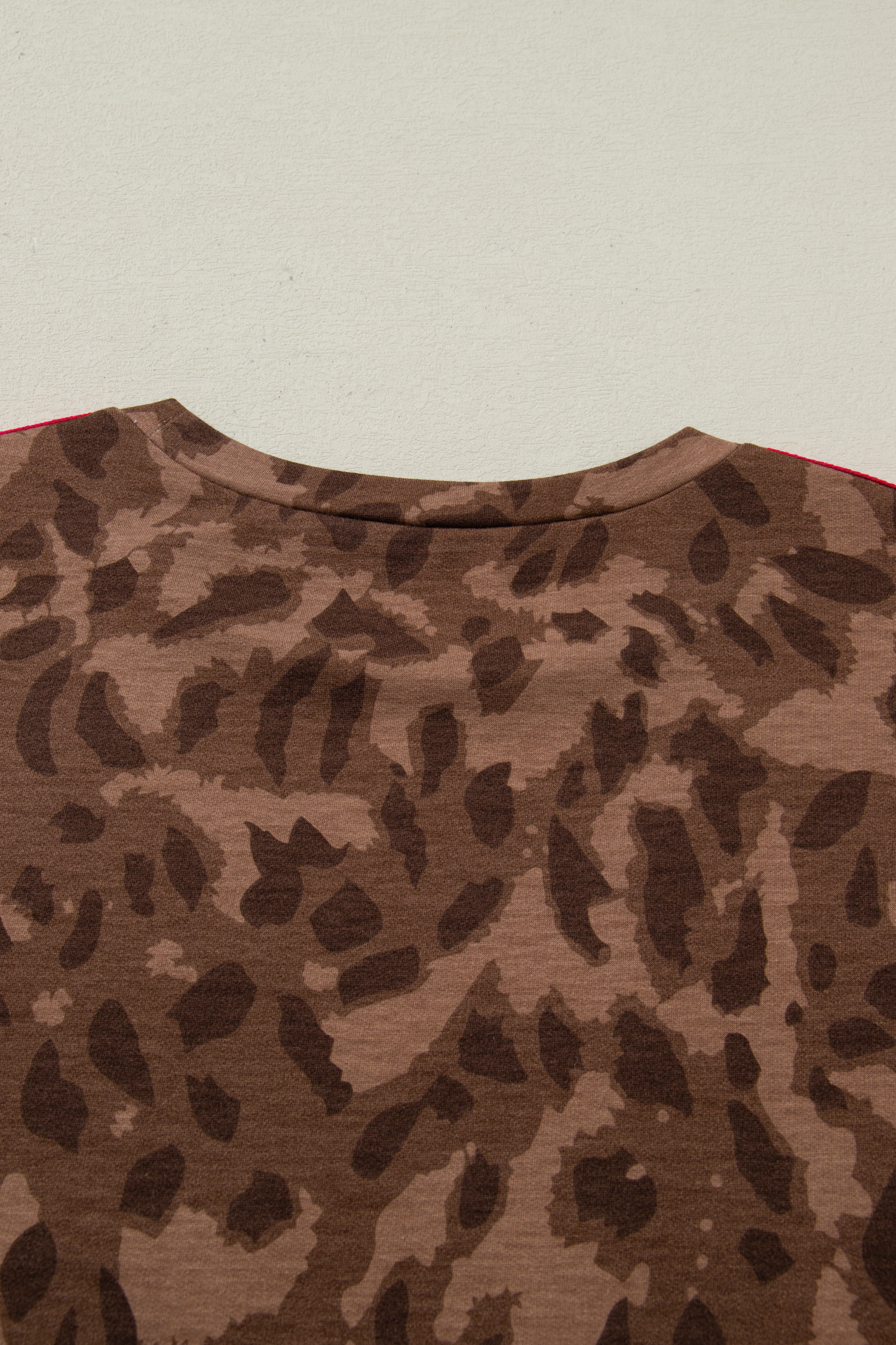 Brown Leopard Loose Tee Drawstring Waist Barrel Pants Set - loveforevers