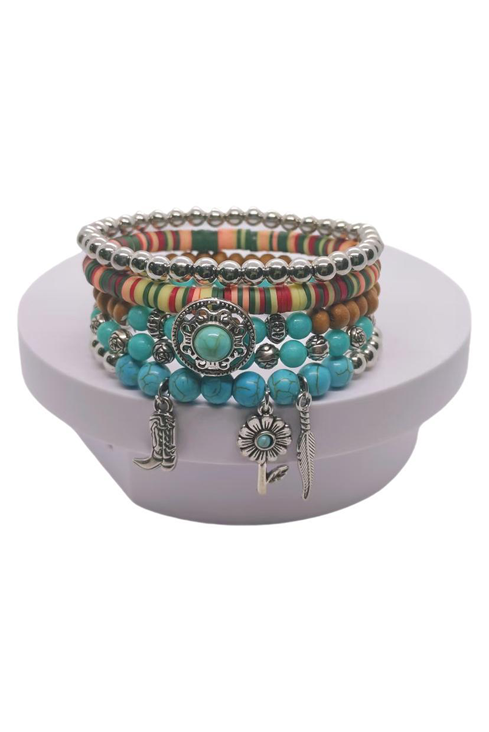 Turquoise Beading Western Multi Layer Bracelet - loveforevers