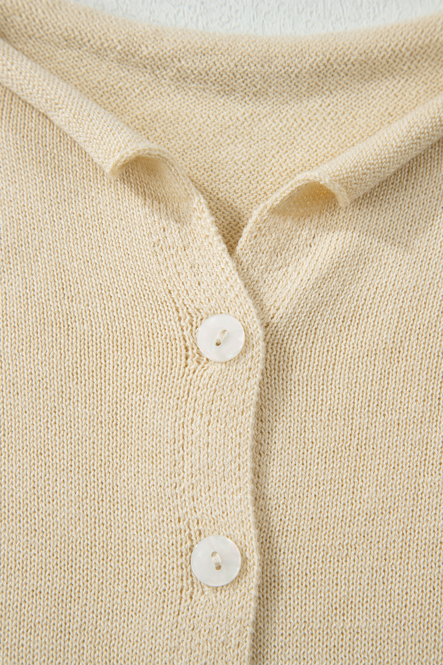 Apricot Buttoned Front Rolled Hem Cap Sleeve Sweater Top - loveforevers