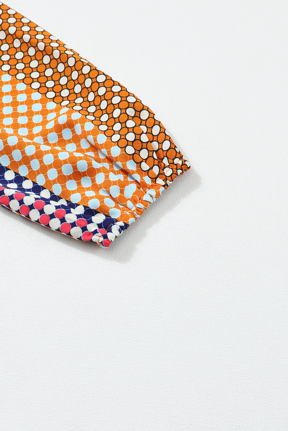 Brown Dot Print Long Sleeve Button Down Shift Shirt - loveforevers