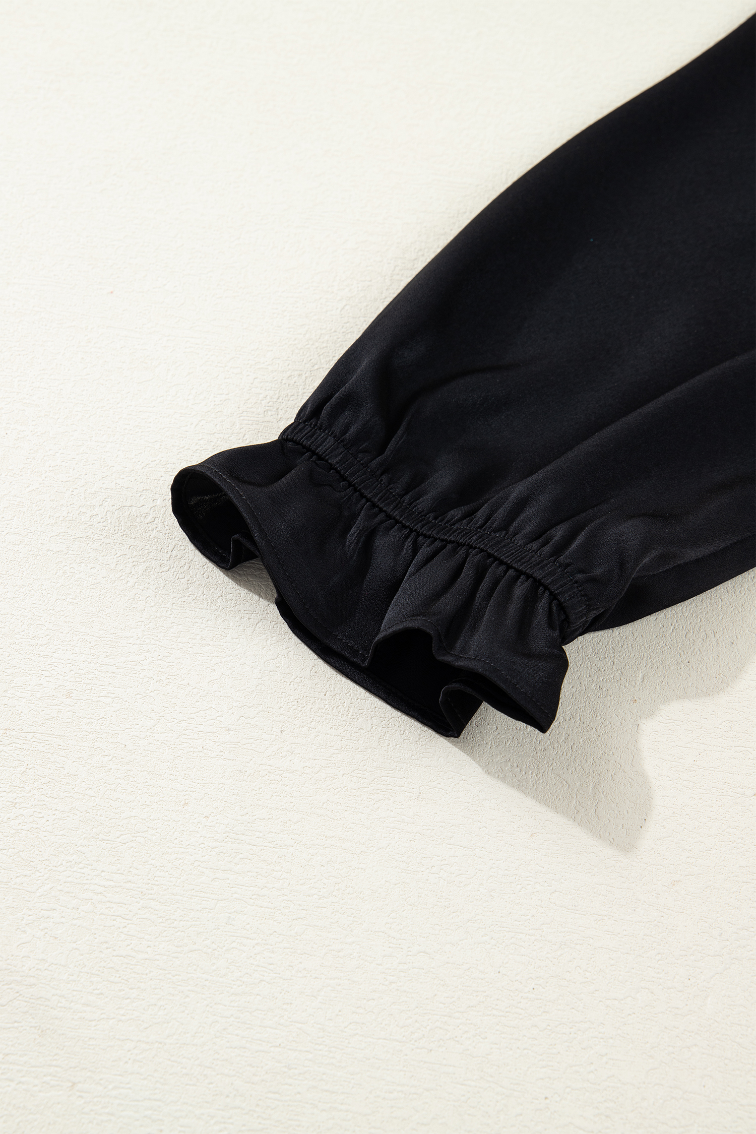 Black Flounced Bracelet Sleeve V Neck Tiered Maxi Dress - loveforevers