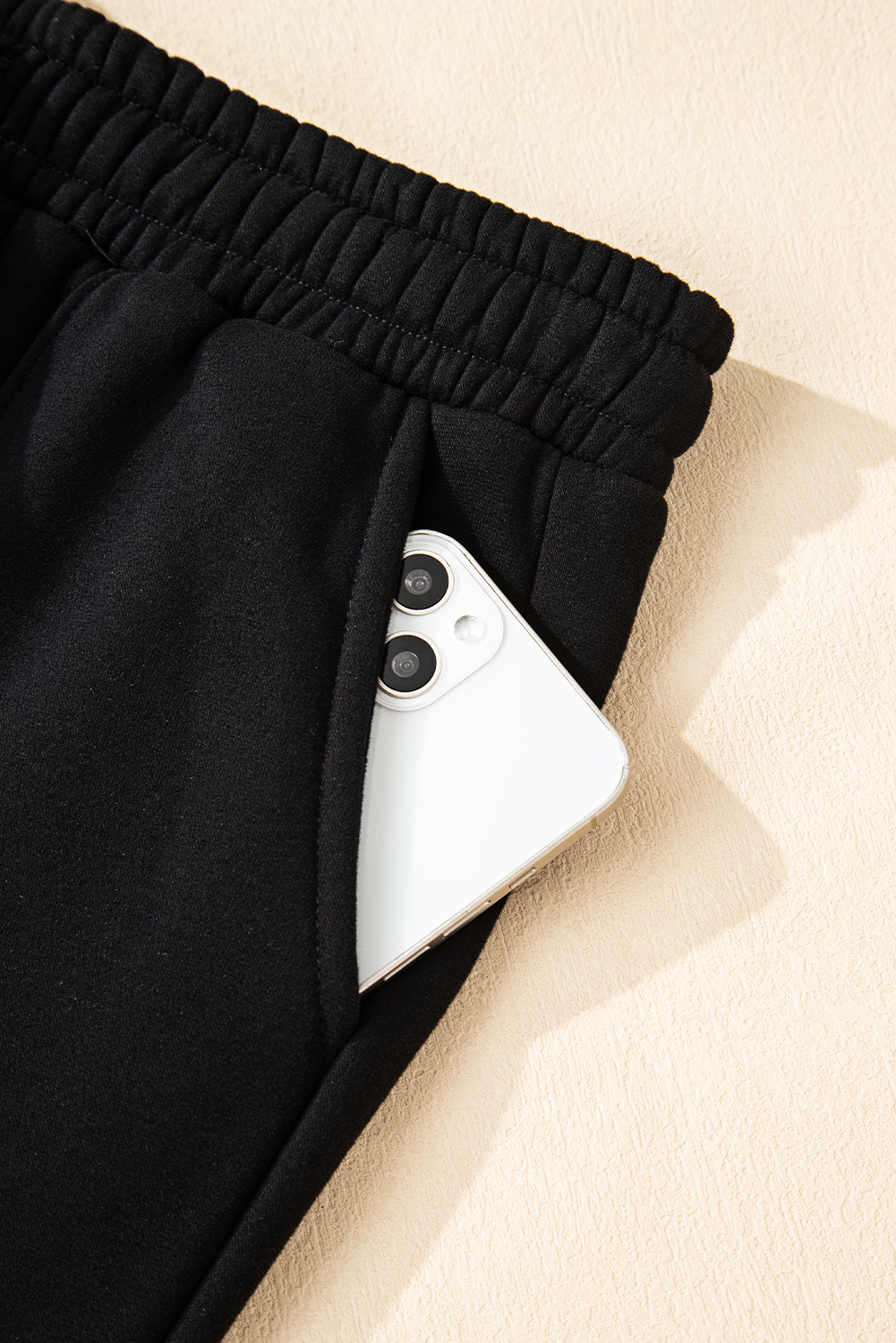 Dark Brown Solid Collared Sweatshirt and High Waist Pants Active Set - loveforevers