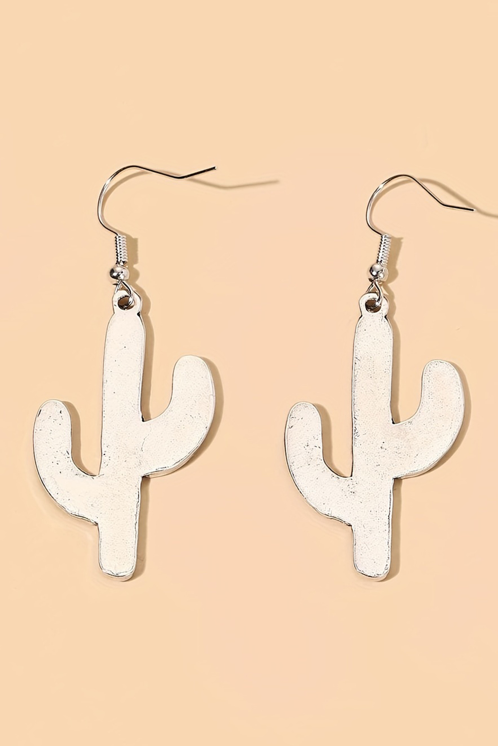 Light Blue Western Cactus Alloy Dangle Earrings - loveforevers