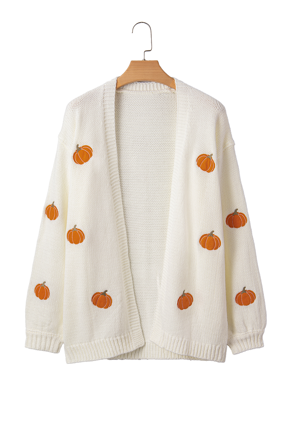 Light Pink Christmas Tree Print Open Front Drop Shoulder Midi Cardigan - loveforevers
