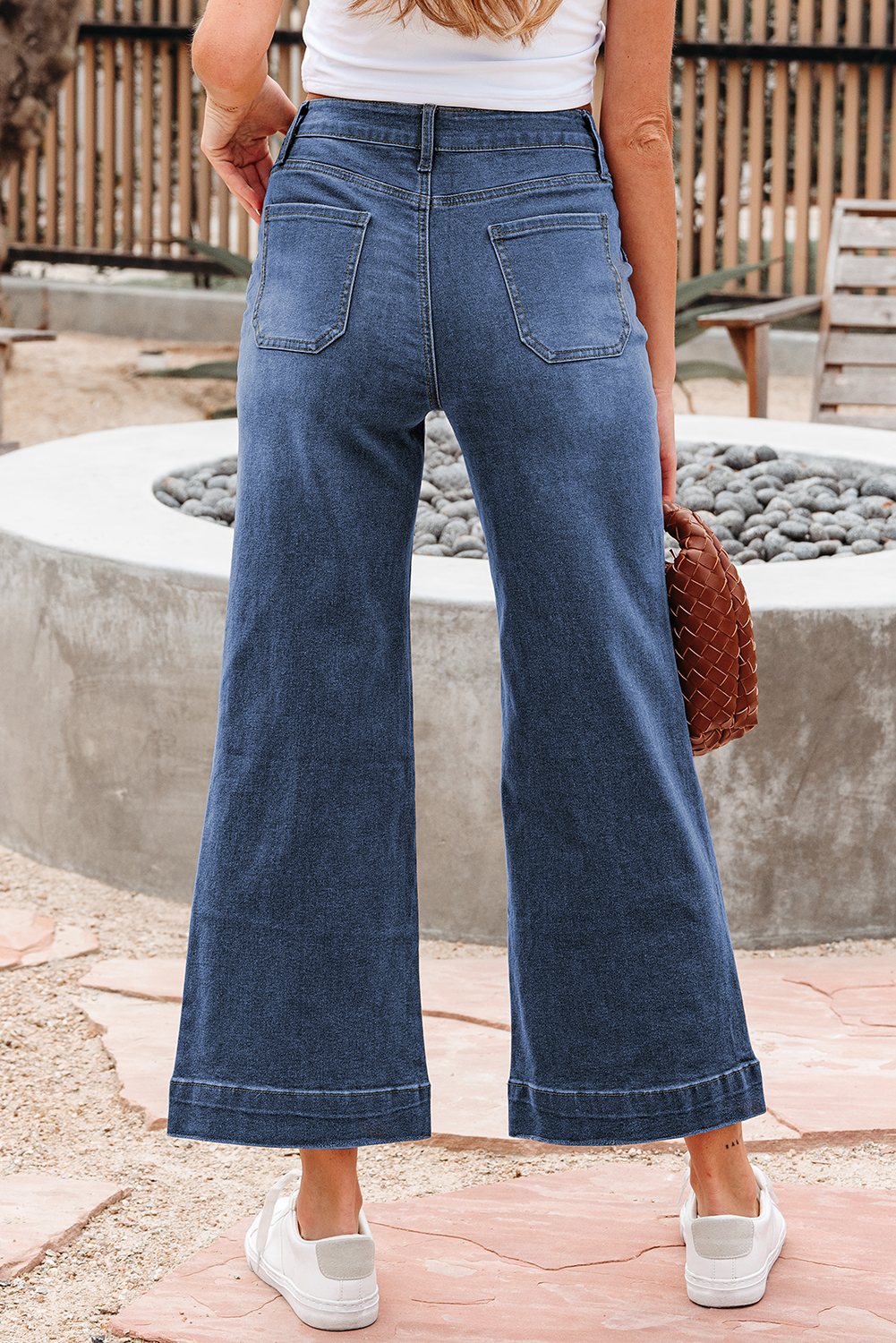 Breen Cropped High Rise Wide Leg Jeans - loveforevers