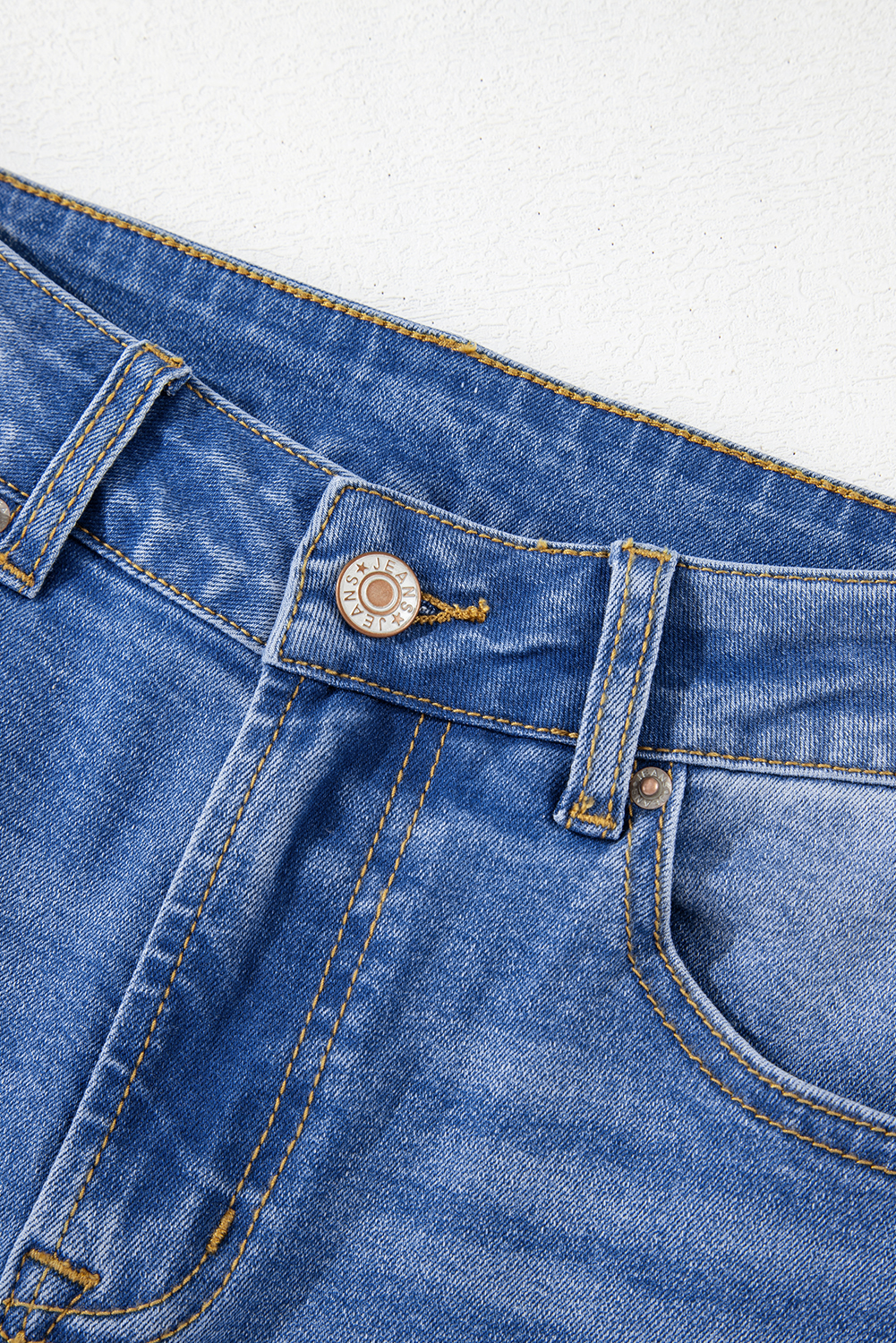 Real Teal Raw Hem Unique Cuffs Straight High Rise Loose Jeans - loveforevers
