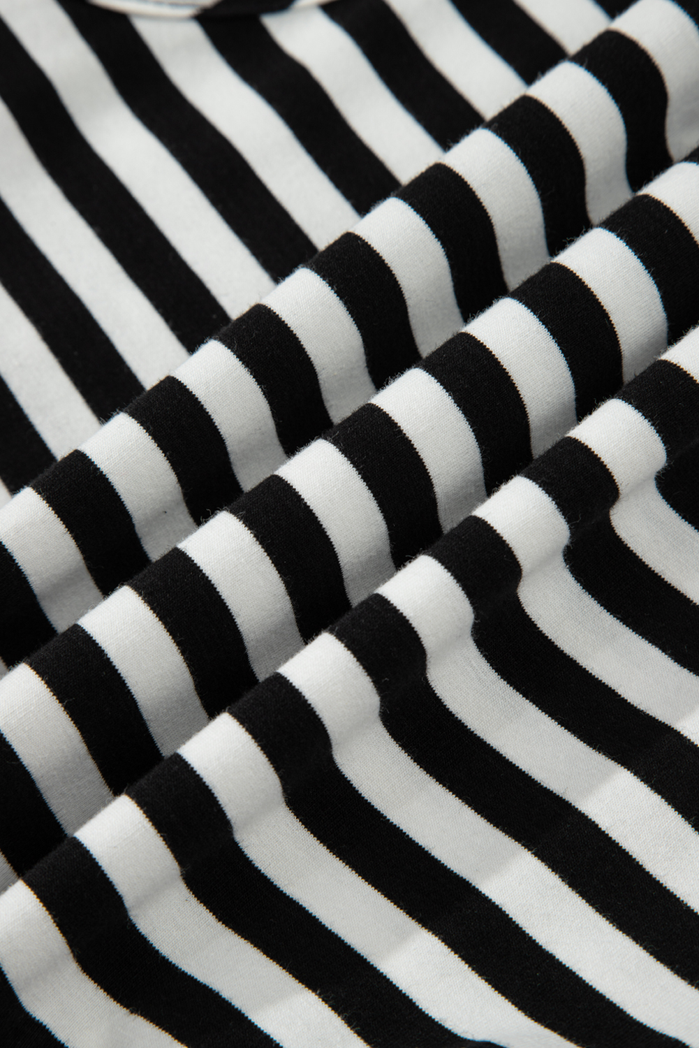 Black Stripe U Neck Sleeveless Loose Fit Mini Dress - loveforevers