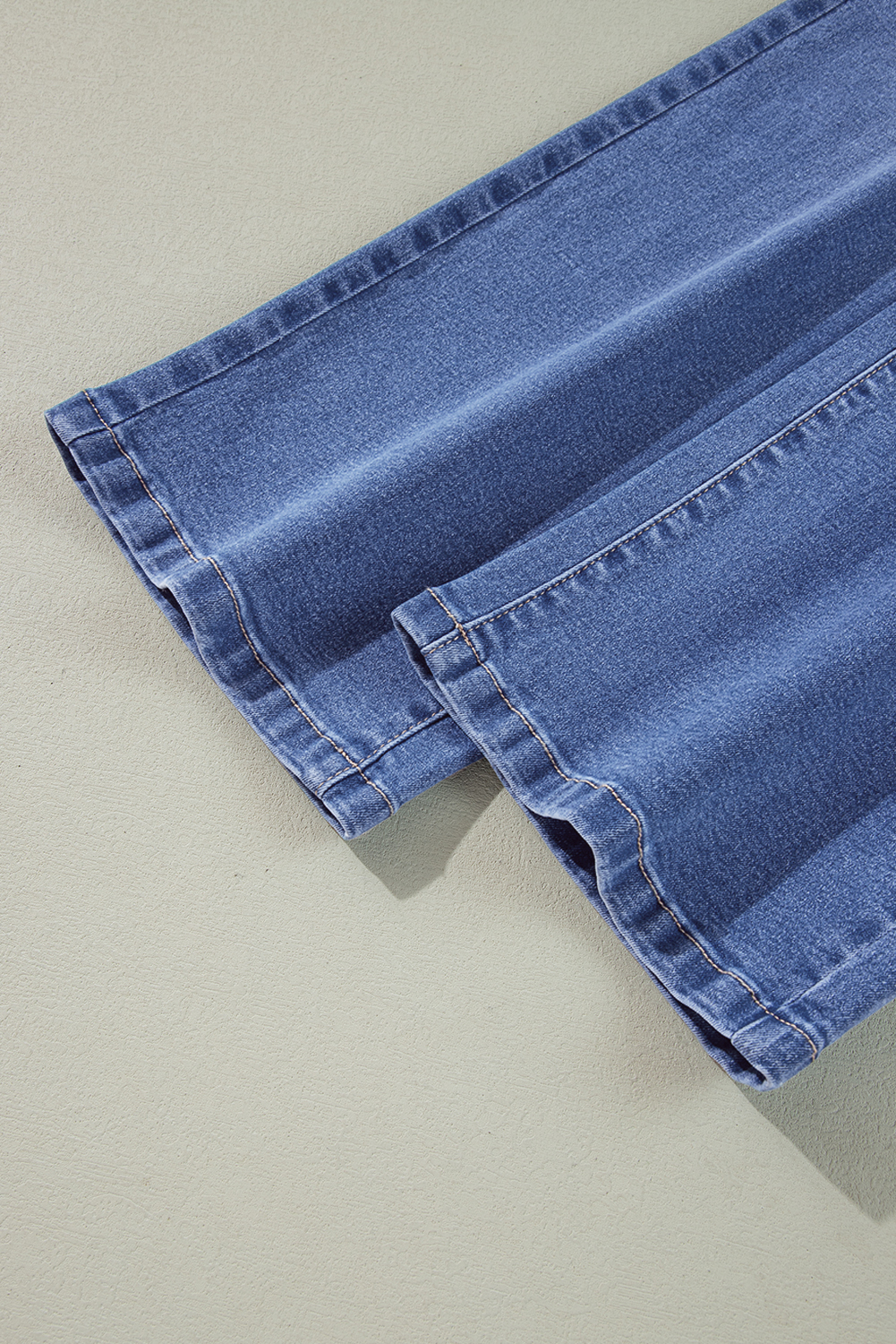 Dusk Blue Loose Straight Leg Cropped High Waist Jeans - loveforevers