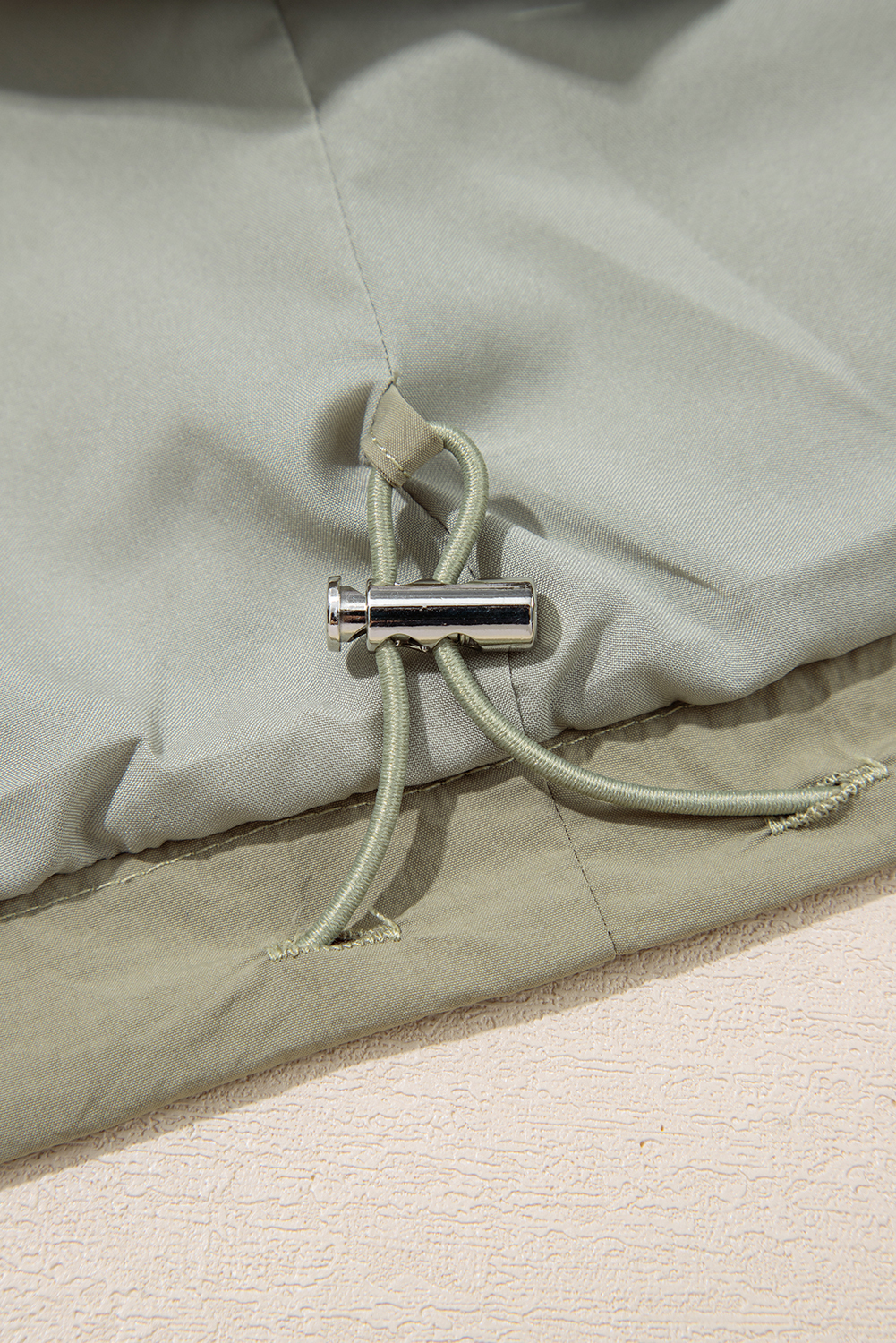 Laurel Green Zipped Pocket Cropped Hooded Utility Jacket - loveforevers
