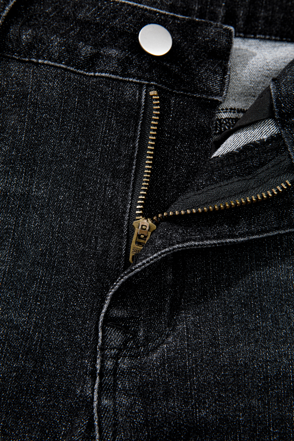 Carbon Grey Mineral Wash Raw Hem High Waist Flared Jeans - loveforevers