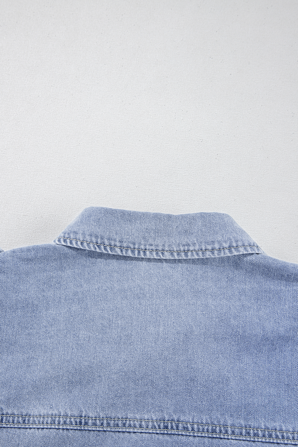 Dusk Blue Denim Pinup Folded Cap Sleeve Shirt - loveforevers