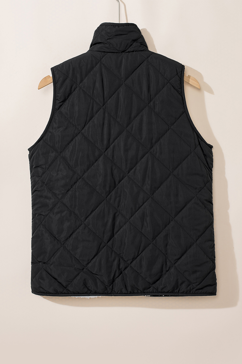 Pink Fleece Lined Quilted Vest Coats - loveforevers