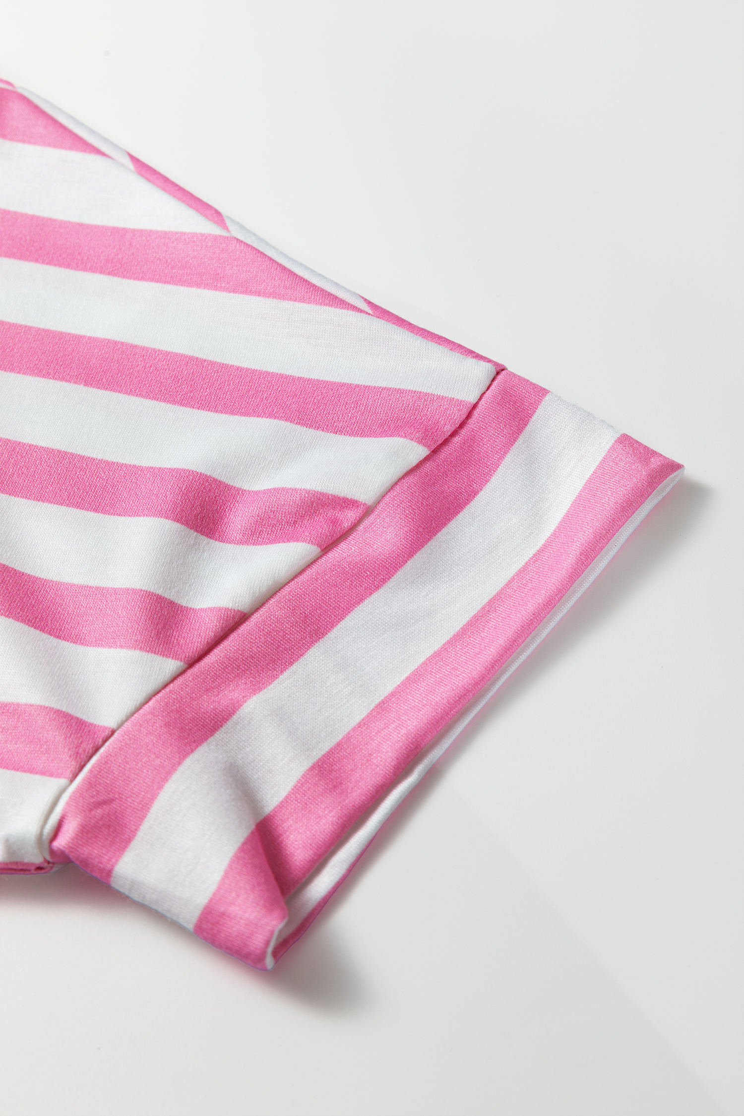 Sky Blue Stripe V Neck Patched Pocket Casual T Shirt - loveforevers