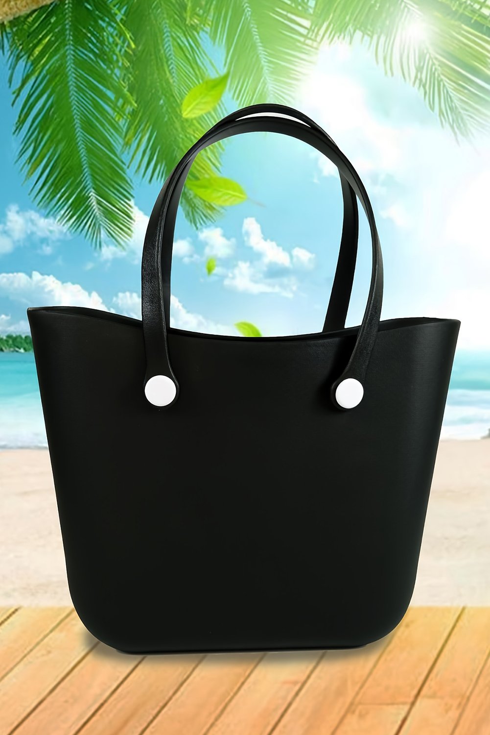 Black Waterproof Self-assembly Detachable Straps EVA Tote Bag - loveforevers
