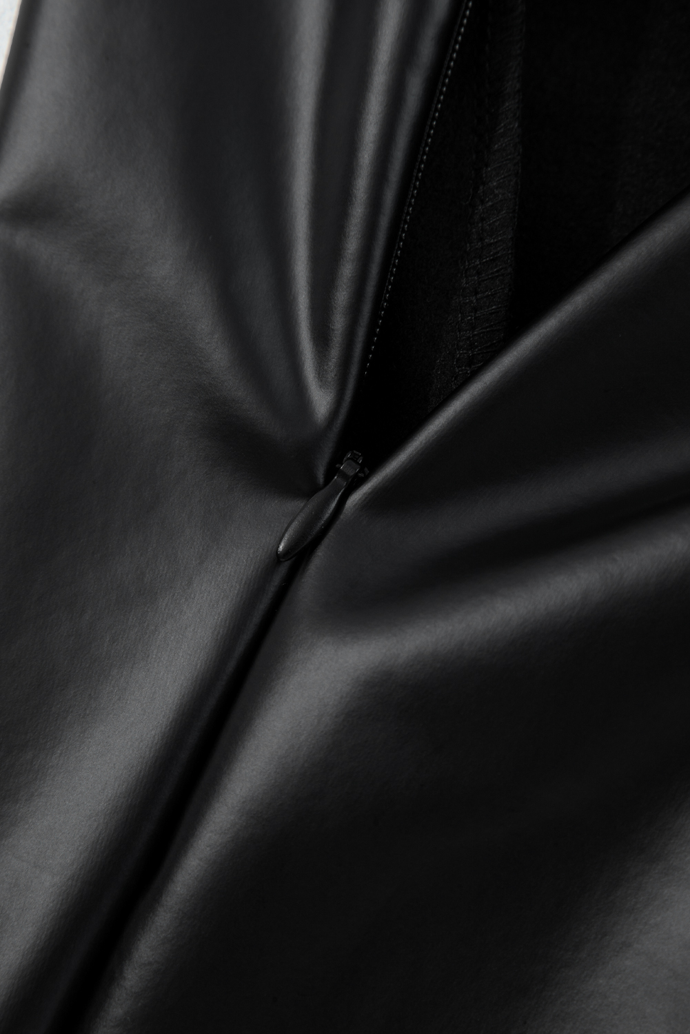 Black Faux Leather Seamed Leg High Waist Leggings - loveforevers