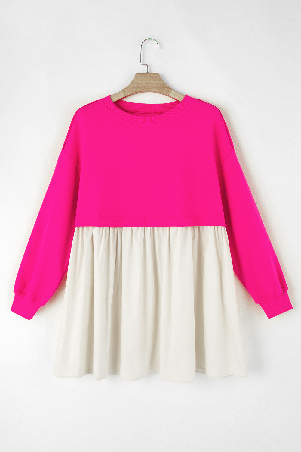 Pale Khaki Sweatshirt Poplin Mini Dress - loveforevers
