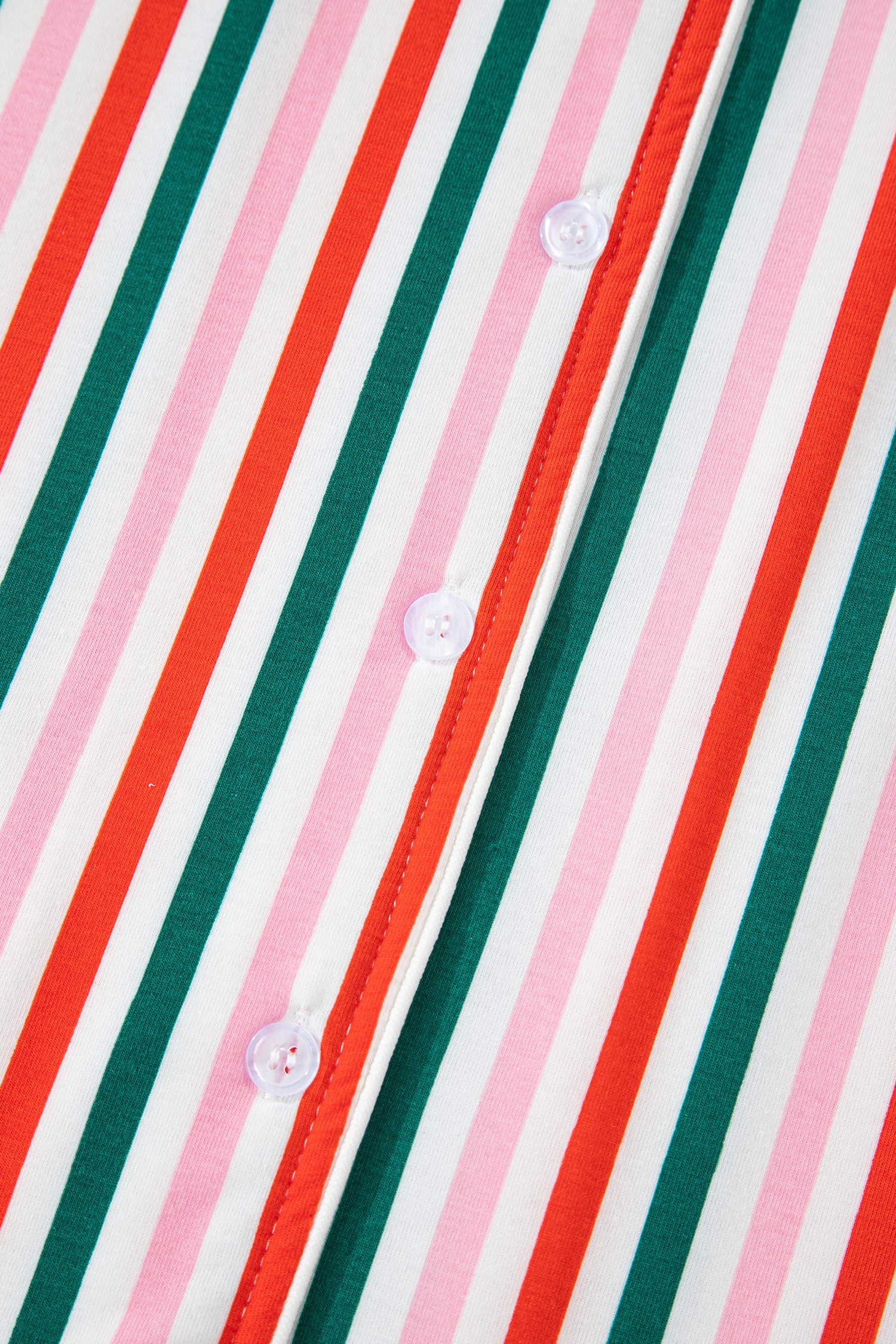 Pink Stripe Christmas Long Sleeve Shirt Style Lounge Dress - loveforevers