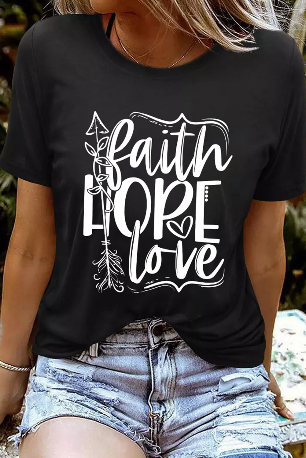 Khaki Valentines Multi Pattern Heart Shape Graphic T Shirt - loveforevers